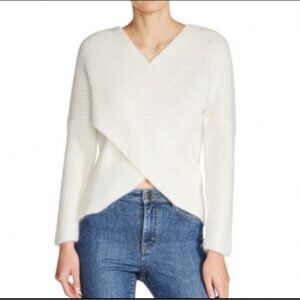 Maje White V-Neck Sweater